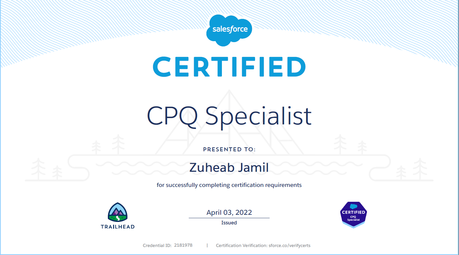 Salesforce Certified CPQ Specialist Certification