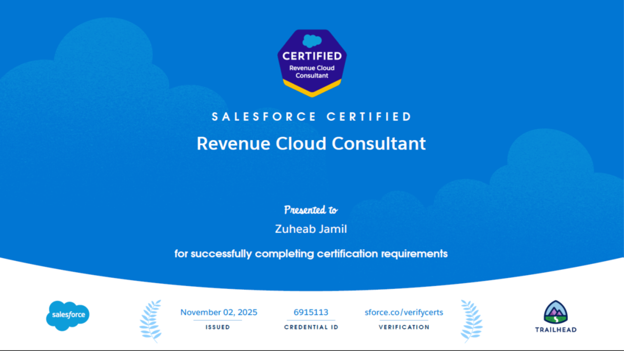 Revenue Cloud Consultant